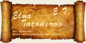 Elma Tatomirov vizit kartica